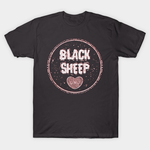 Black sheep (white) T-Shirt by Lani Uli